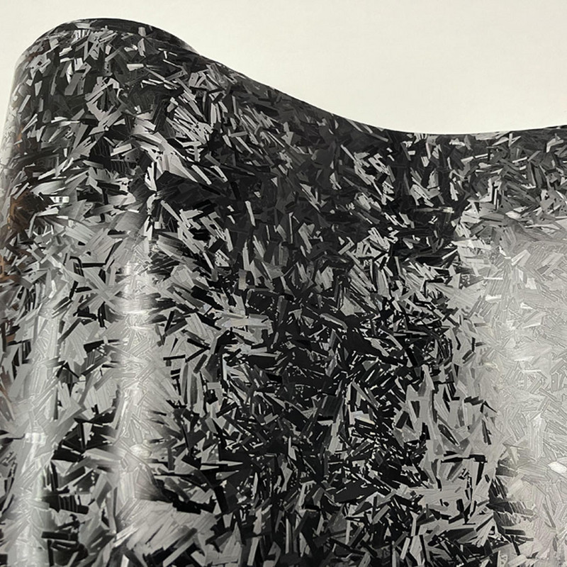 50cm * 100cm până la 600cm Negru Auriu Argintiu Vinil din carbon forjat cu bule de aer Adeziv DIY Autocolant pentru stil de mașină Decal de ambalare