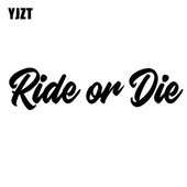 YJZT 16,6 cm × 3,9 cm Ride Or Die divatos vinil motoros autómatricák matrica fekete/ezüst 10B-0014