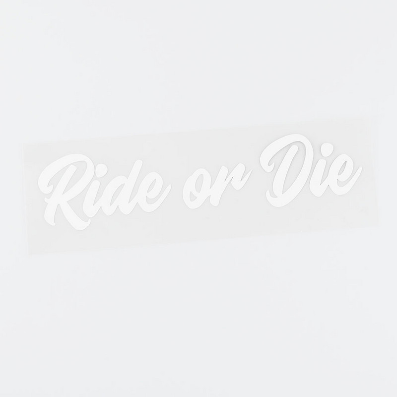 YJZT 16,6 cm × 3,9 cm Ride Or Die divatos vinil motoros autómatricák matrica fekete/ezüst 10B-0014