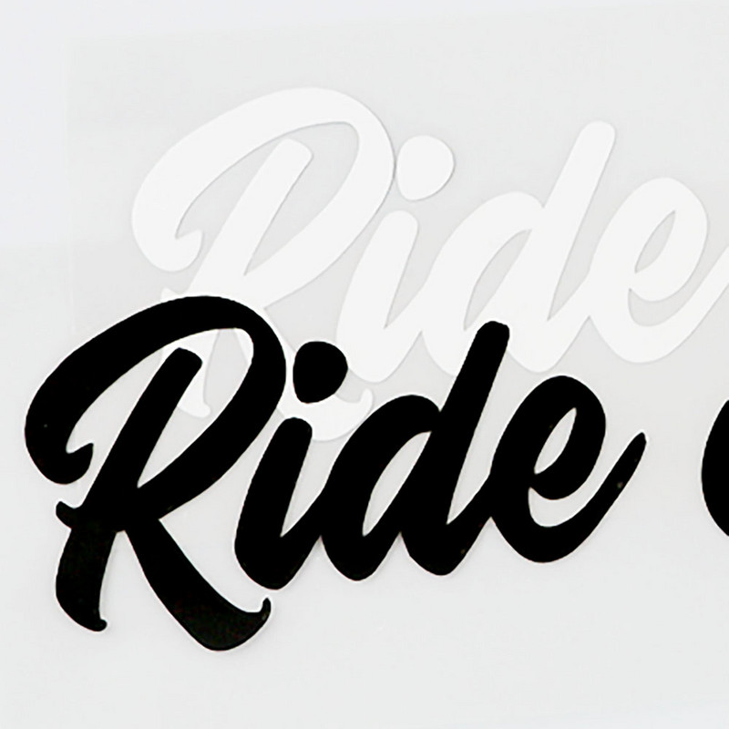 YJZT 16,6 cm × 3,9 cm Ride Or Die divatos vinil motoros autómatricák matrica fekete/ezüst 10B-0014
