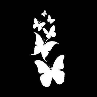 LYKX autómatrica pillangó hibiszkusz virág autók motorkerékpárok külső kiegészítők vinil matricák, 14 cm* 6,1 cm