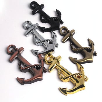 1PC Μεταλλικά Αυτοκόλλητα Αυτοκινήτου Personality Boat Anchor Hooks Έμβλημα Navy Grill Cross Badge Αυτοκόλλητο αμαξώματος αυτοκινήτου πλοίου πειρατών