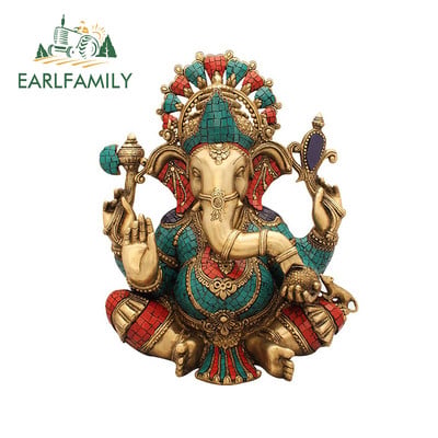 EARLFAMILY 13 cm Ganesha autómatricák vízálló fényvédő bőröndhöz vinil anyag motoros sisak finom matrica járműhöz