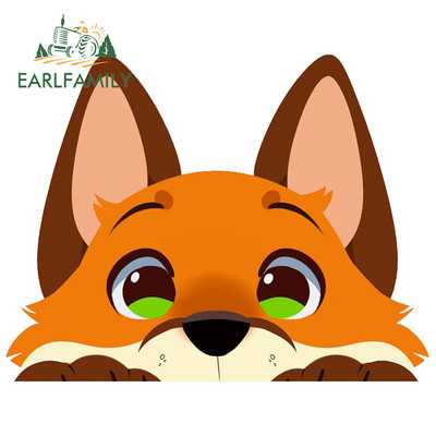 EARLFAMILY 13cm X 10cm for Furry Peek Αυτοκόλλητα Αυτοκινήτου Μοντέρνα ΠροσωπικότηταΧαλκομανίες Αξεσουάρ αυτοκινήτου Προφυλακτήρας Διακόσμηση σανίδας του σερφ