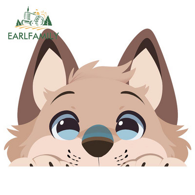 EARLFAMILY 13cm X 10cm a Furry Peek autómatricákhoz Divatos egyéniség matricák autós kiegészítők lökhárító szörfdeszka dekoráció