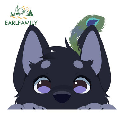EARLFAMILY 13cm X 10cm a Furry Peek autómatricákhoz Divatos egyéniség matricák autós kiegészítők lökhárító szörfdeszka dekoráció