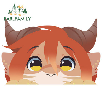 EARLFAMILY 13cm X 10cm a Furry Peek autómatricákhoz Divatos egyéniség matricák autós kiegészítők lökhárító szörfdeszka dekoráció