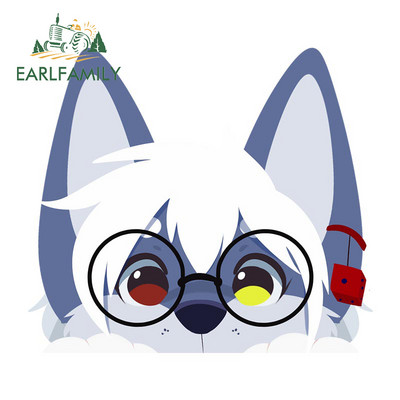 EARLFAMILY 13cm X 10cm a Furry Peek autómatricákhoz Divatos egyéniség matricák autós kiegészítők lökhárító szörfdeszka dekoráció