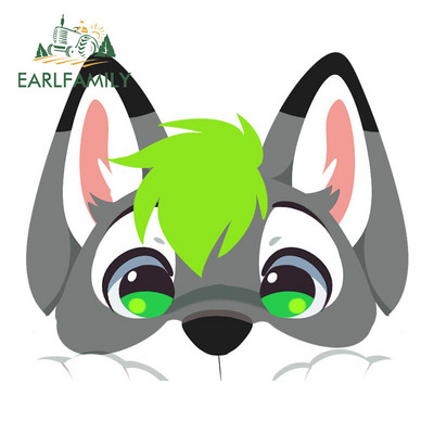 EARLFAMILY 13cm X 10cm a Furry Peek autómatricákhoz Divatos egyéniség matricák autós kiegészítők lökhárító szörfdeszka dekoráció