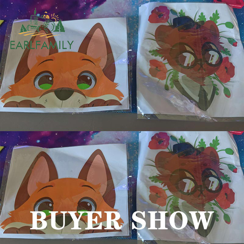 EARLFAMILY 13cm X 10cm a Furry Peek autómatricákhoz Divatos egyéniség matricák autós kiegészítők lökhárító szörfdeszka dekoráció