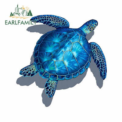 EARLFAMILY 13cm x 12.8cm за морски костенурки аниме стикери за кола Устойчив на надраскване стикер винилов материал, подходящ за декорация на VAN RV