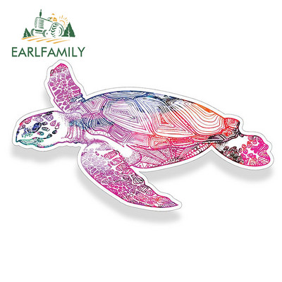 EARLFAMILY 13 cm x 12,8 cm Tengeri teknős Anime autómatricákhoz Karcálló matrica vinil anyag, alkalmas kisteherautó-dekorációra