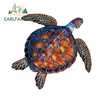 EARLFAMILY 13 cm x 12,8 cm Tengeri teknős Anime autómatricákhoz Karcálló matrica vinil anyag, alkalmas kisteherautó-dekorációra