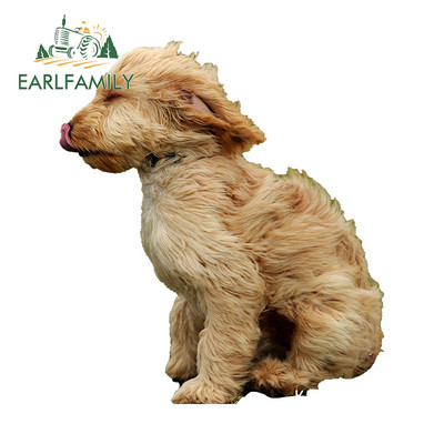 EARLFAMILY 13 cm x 12 cm-es autós autómatricák Yorkshire terrier kutyához, szélben fúj Vicces matrica RV VAN JDM dekormatricák