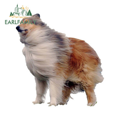 EARLFAMILY 13 cm x 12 cm-es autós autómatricák Yorkshire terrier kutyához, szélben fúj Vicces matrica RV VAN JDM dekormatricák