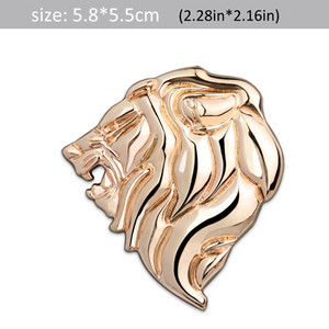 DSYCAR 1Pcs Značka Logo Auto Naljepnica Reflektirajuća naljepnica Auto Dekoracija Značka Motocikl Lavlja glava Amblem 3D metalni vjetrobran Novo