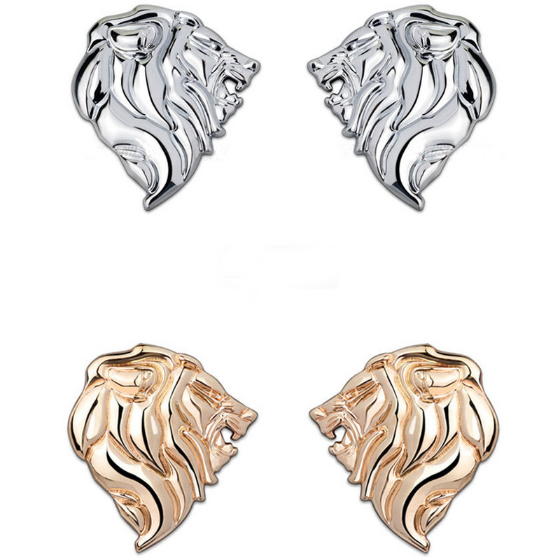 DSYCAR 1Pcs Značka Logo Auto Naljepnica Reflektirajuća naljepnica Auto Dekoracija Značka Motocikl Lavlja glava Amblem 3D metalni vjetrobran Novo