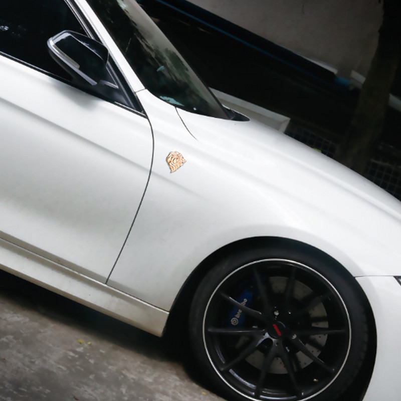 DSYCAR 1Pcs Značka Logo Auto Naljepnica Reflektirajuća naljepnica Auto Dekoracija Značka Motocikl Lavlja glava Amblem 3D metalni vjetrobran Novo