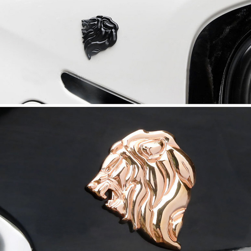 DSYCAR 1Pcs Značka Logo Auto Naljepnica Reflektirajuća naljepnica Auto Dekoracija Značka Motocikl Lavlja glava Amblem 3D metalni vjetrobran Novo