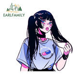 EARLFAMILY 13 cm x 12,1 cm, Anime Badgirl Anime autómatricák Personality Légkondicionáló Matrica Lökhárító Szélvédő Autó Styling