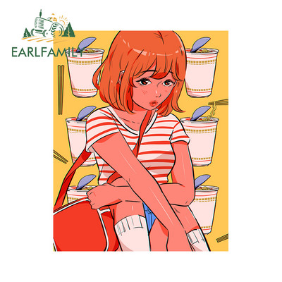 EARLFAMILY 13 cm x 12,1 cm, Anime Badgirl Anime autómatricák Personality Légkondicionáló Matrica Lökhárító Szélvédő Autó Styling
