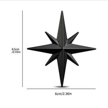 1 τεμ. 3D Μεταλλική διακόσμηση αυτοκινήτου Μεταλλικός οδηγός Αστέρι αυτοκόλλητο σήμα έμβλημα αυτοκινήτου για Universal Cars Moto Bike Car Styling