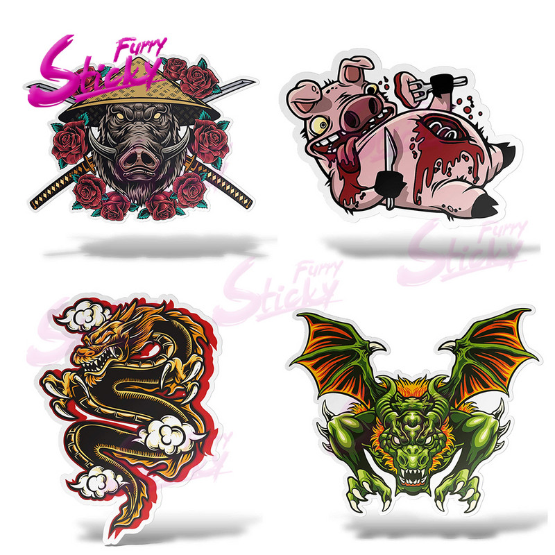 Furry Sticky Angry Wasp Bull Elephant Anime naljepnica za automobil Naljepnica za automobil Dodaci za automobil za prtljažnik kacige Laptop Naljepnica za motocikl