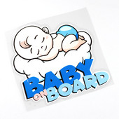 14,1CMX13,6CM 1 db Baby ON Fedélzeti autó matrica Sleeping Baby Pvc matrica Lovely for Lada matrica