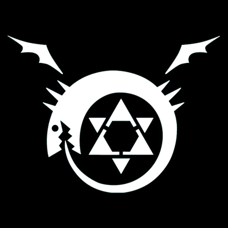 14cm*10,6cm Fullmetal Alchemist Homunculus Anime vinyl autómatrica fekete/ezüst S3-4626