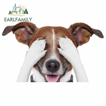 EARLFAMILY 13cm για αυτοκόλλητα αυτοκινήτου Jack Russell Terrier Αυτοκόλλητο σανίδα του σερφ Fine Decal Graffiti Υλικό βινυλίου Αδιάβροχη διακόσμηση