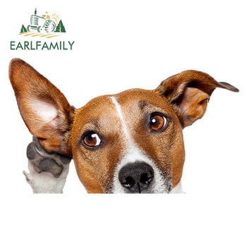 EARLFAMILY 13cm για αυτοκόλλητα αυτοκινήτου Jack Russell Terrier Αυτοκόλλητο σανίδα του σερφ Fine Decal Graffiti Υλικό βινυλίου Αδιάβροχη διακόσμηση