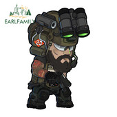 EARLFAMILY 13cm x 8.1cm Vojne specijalne snage Militanti Naljepnica za automobil Crtani film Velika glava Naljepnica Prozor Prtljažnik Pokloni za prijenosno računalo Naljepnice
