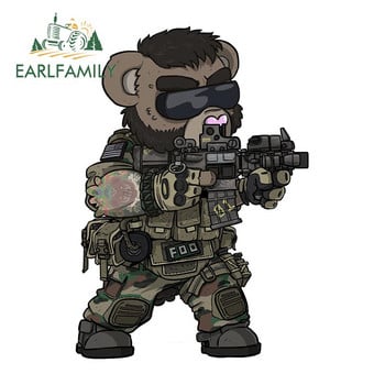 EARLFAMILY 13cm x 8,1cm Army Special Forces Militants Αυτοκόλλητο Cartoon Big Head Decal Παράθυρο μπαούλο Δώρα Αυτοκόλλητα Laptop