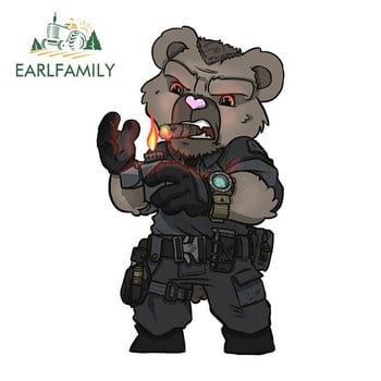 EARLFAMILY 13cm x 8,1cm Army Special Forces Militants Αυτοκόλλητο Cartoon Big Head Decal Παράθυρο μπαούλο Δώρα Αυτοκόλλητα Laptop