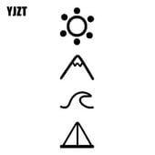 Αυτοκόλλητο Αυτοκόλλητο Αυτοκινήτου Βινυλίου Μοτοσικλέτας Βουνό Περιπέτειας YJZT Μαύρο/Ασημί C13-000440