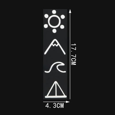 Αυτοκόλλητο Αυτοκόλλητο Αυτοκινήτου Βινυλίου Μοτοσικλέτας Βουνό Περιπέτειας YJZT Μαύρο/Ασημί C13-000440