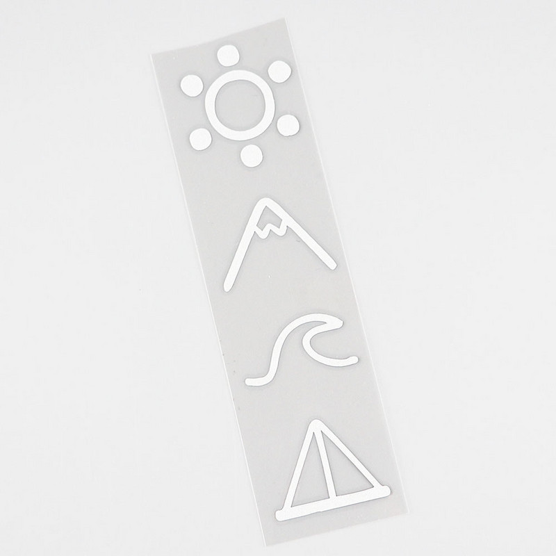 Αυτοκόλλητο Αυτοκόλλητο Αυτοκινήτου Βινυλίου Μοτοσικλέτας Βουνό Περιπέτειας YJZT Μαύρο/Ασημί C13-000440