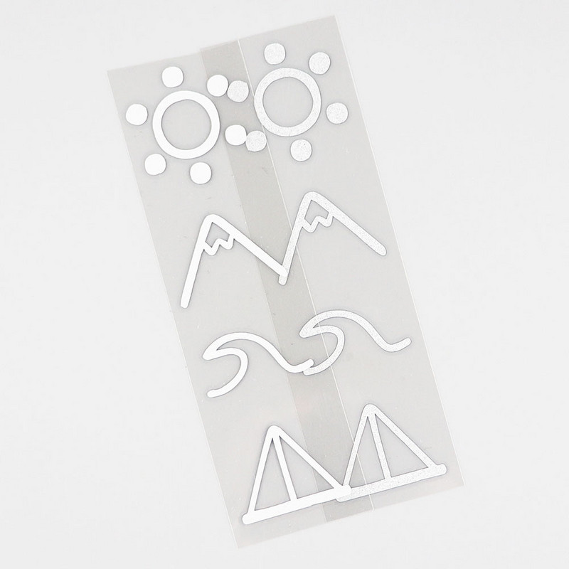 Αυτοκόλλητο Αυτοκόλλητο Αυτοκινήτου Βινυλίου Μοτοσικλέτας Βουνό Περιπέτειας YJZT Μαύρο/Ασημί C13-000440