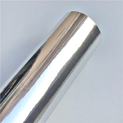 Venitav must läikiv hõbedane peegel kroomitud vinüülkilega autokatted fooliumilehest autokleebis mullivaba arvutikaanega