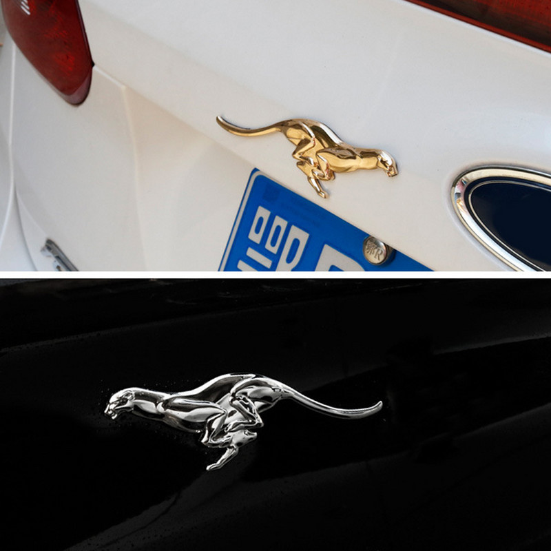 DSYCAR 1db 3D Leopard autómatrica autós fém jelvény embléma 3D Leopard autó csomagtartó Auto logós öntapadó matrica a legtöbb autóhoz