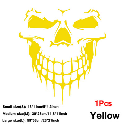 AUTCOAT 1 db koponya matrica Horrific Skeleton vinil autó motorháztető ablakmatricák járműstílusú levehető vízálló matrica