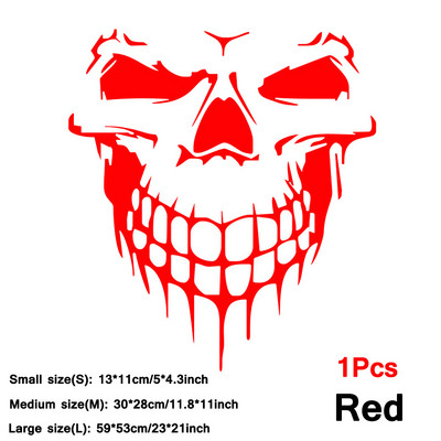 AUTCOAT 1 db koponya matrica Horrific Skeleton vinil autó motorháztető ablakmatricák járműstílusú levehető vízálló matrica