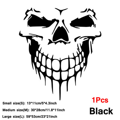 AUTCOAT 1 db koponya matrica Horrific Skeleton vinil autó motorháztető ablakmatricák járműstílusú levehető vízálló matrica