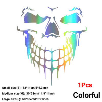 AUTCOAT 1 db koponya matrica Horrific Skeleton vinil autó motorháztető ablakmatricák járműstílusú levehető vízálló matrica