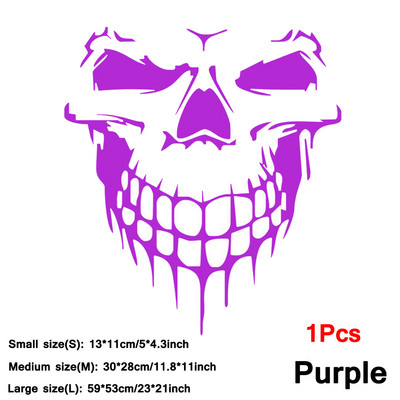 AUTCOAT 1 db koponya matrica Horrific Skeleton vinil autó motorháztető ablakmatricák járműstílusú levehető vízálló matrica