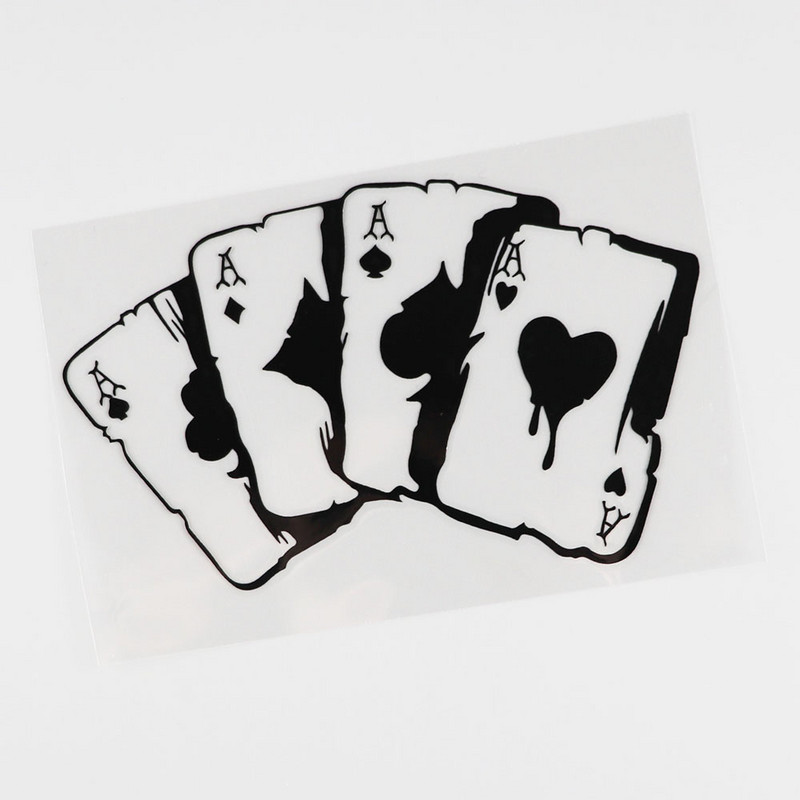 YJZT Poker grafikus autómatrica vinil motorkerékpár dekoráció lökhárító ablak C12-0037