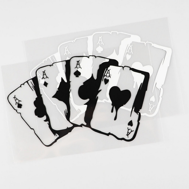 YJZT Poker grafikus autómatrica vinil motorkerékpár dekoráció lökhárító ablak C12-0037