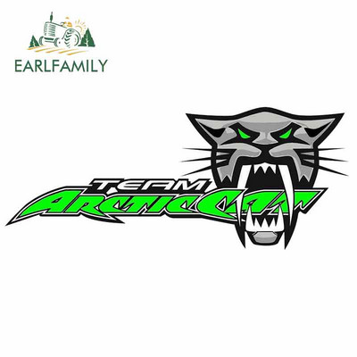 EARLFAMILY 13 cm x 12,4 cm Team Arctic Cat Roar Anime Vicces autómatricák Rajzfilm vinyl JDM lökhárító csomagtartó teherautó grafikai matrica