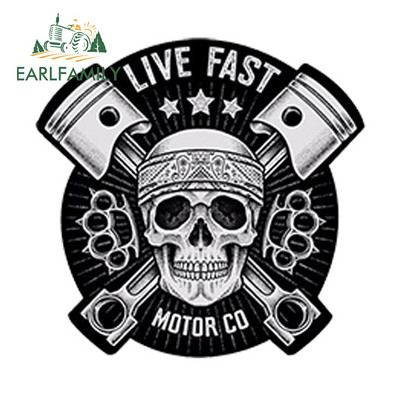 EARLFAMILY LIVE FAST Naljepnica Smiješni stil automobila Auto SUV Vinilne grafičke naljepnice za automobile Vodootporne DIY naljepnice za karoseriju automobila
