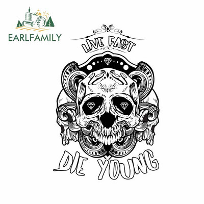 EARLFAMILY LIVE FAST Naljepnica Smiješni stil automobila Auto SUV Vinilne grafičke naljepnice za automobile Vodootporne DIY naljepnice za karoseriju automobila